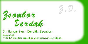 zsombor derdak business card