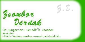 zsombor derdak business card